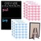 Juvale Baby Shower Decorations Gender Reveal Voting Board & Boy or Girl Guessing Board - Black Chalkboard 12 x 17 in - Baby Shower Game with 144 Pink & Blue Heart Voting Stickers